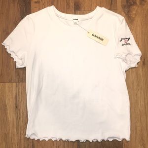 NWT Garage Lettuce Edge Baby Tee, Girls Large